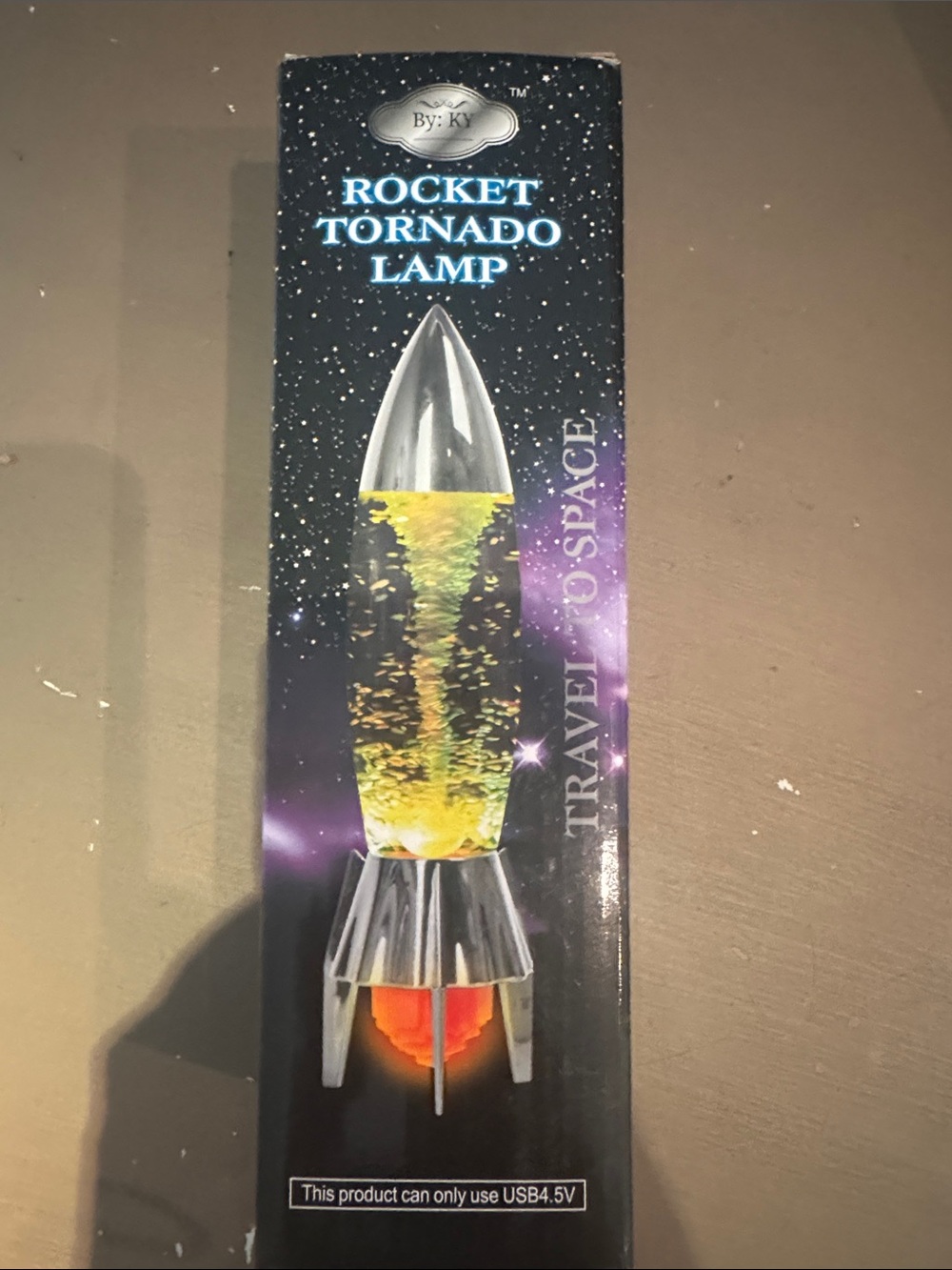 By-KY Rocket Tornado Lamp - Yellow Liquid Lava Rocket